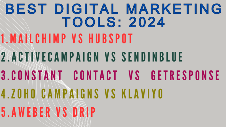 Best digital marketing tools: 2024